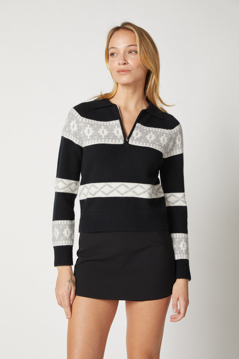 Polo Pattern Half Zip