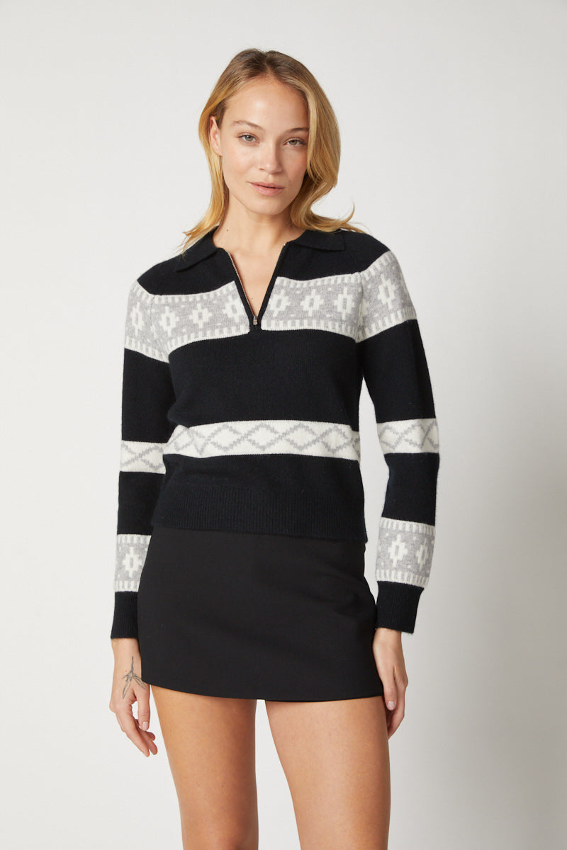 Polo Pattern Half Zip