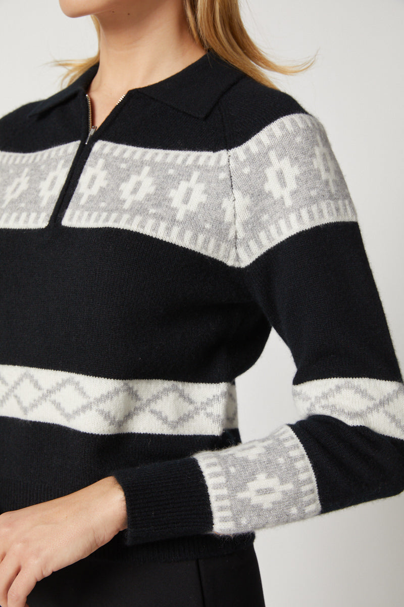 Polo Pattern Half Zip