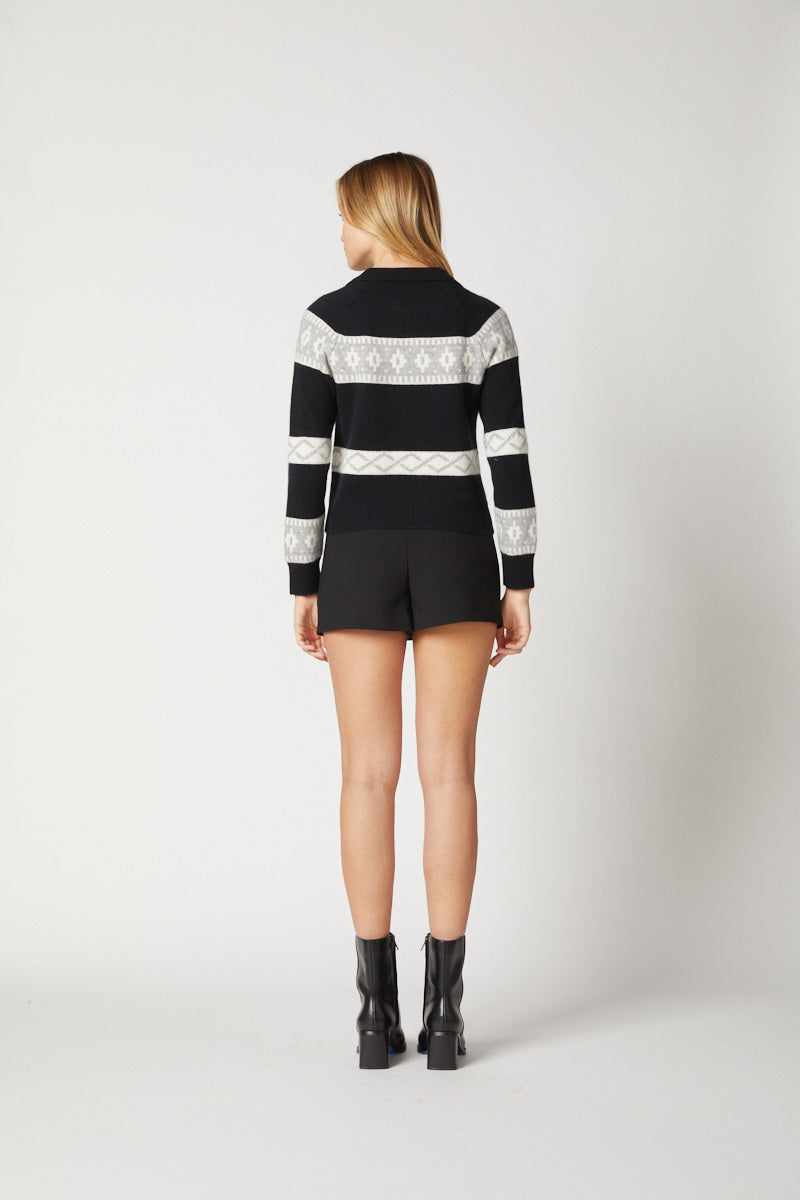 Polo Pattern Half Zip