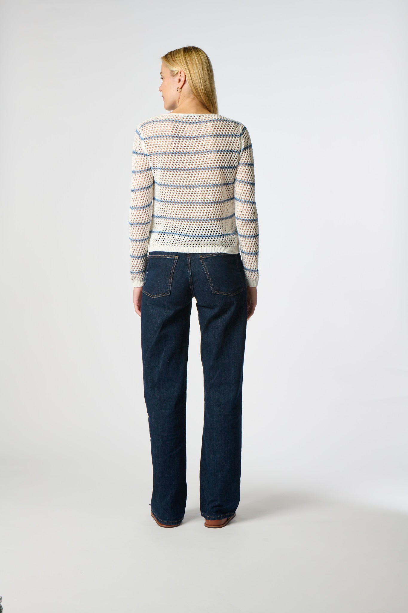 Mesh Stripe Pullover