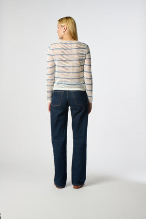 Mesh Stripe Pullover
