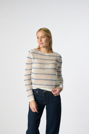 Mesh Stripe Pullover