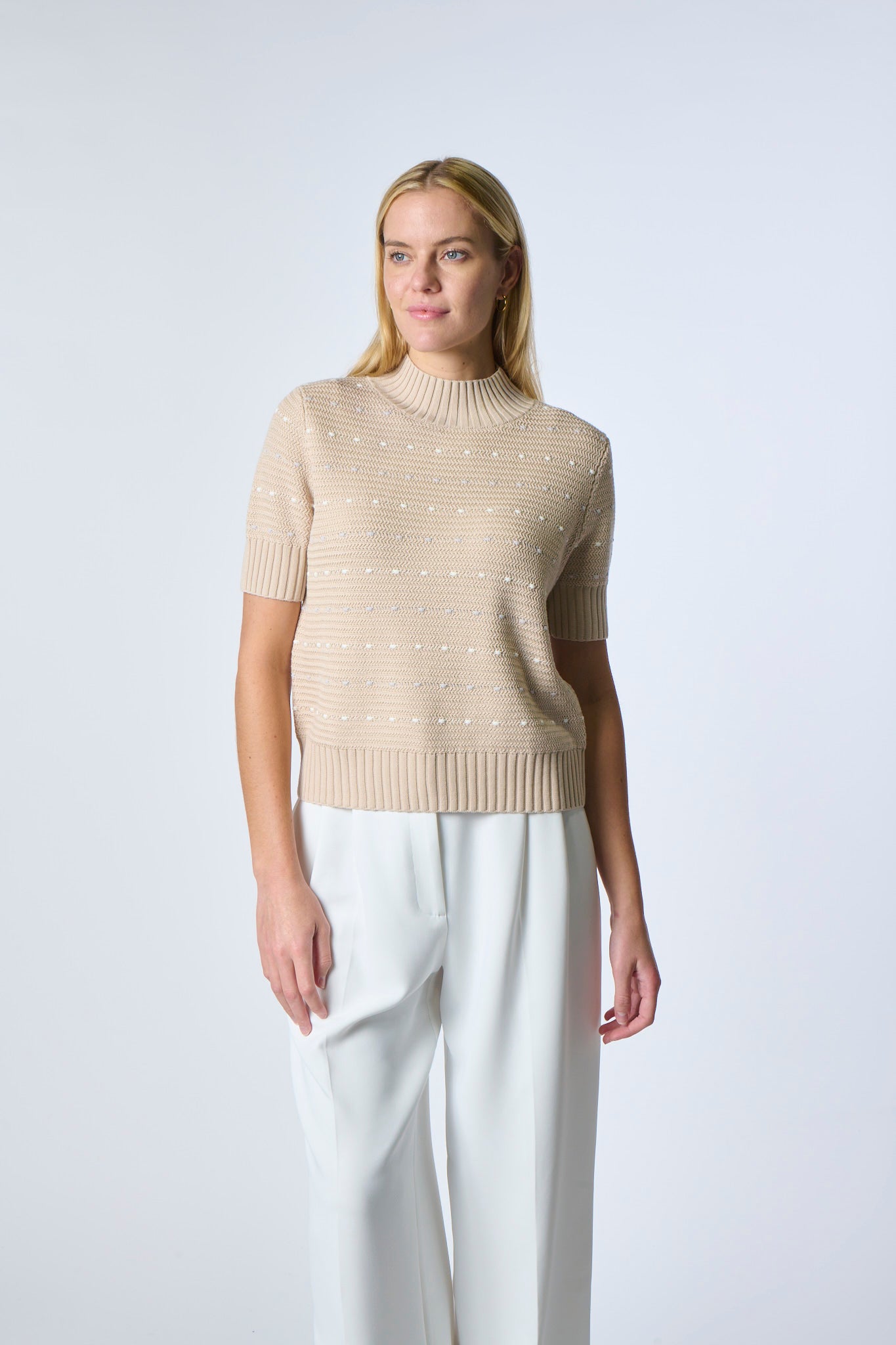 Textured Stripe Boxy Tee