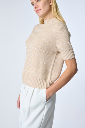 Textured Stripe Boxy Tee