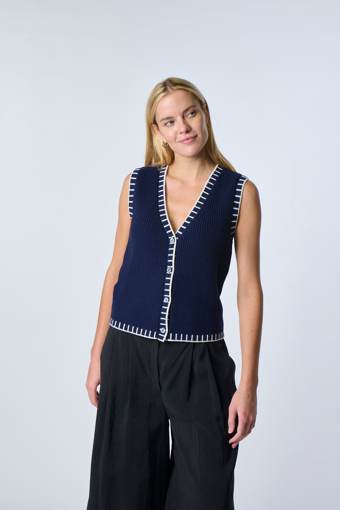 Trimmed Vest