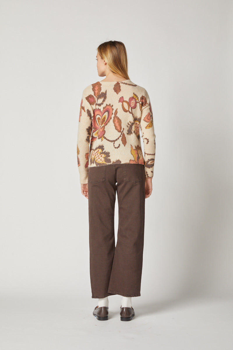 Printed Cropped Cardigan