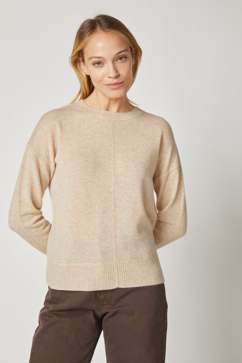 Crew with Lurex Coverstitch