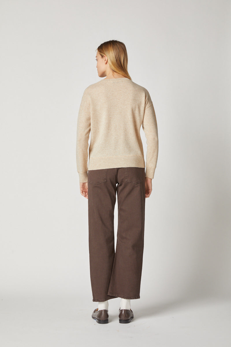 Crew with Lurex Coverstitch