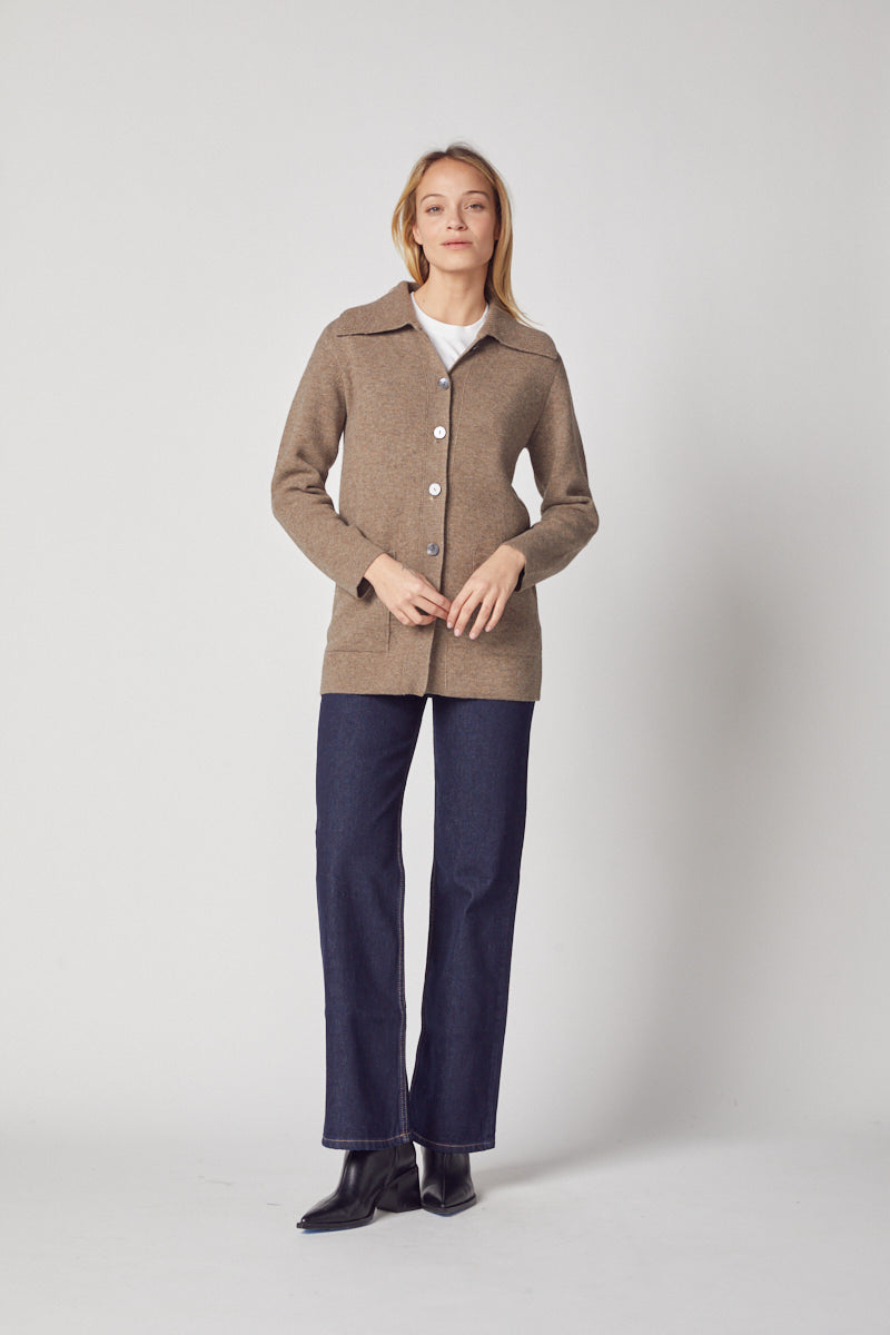 Wide Collar Car Coat