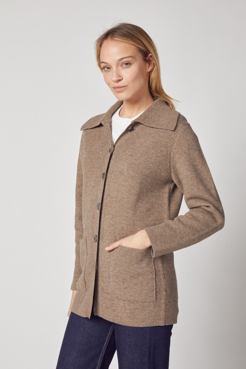 Wide Collar Car Coat