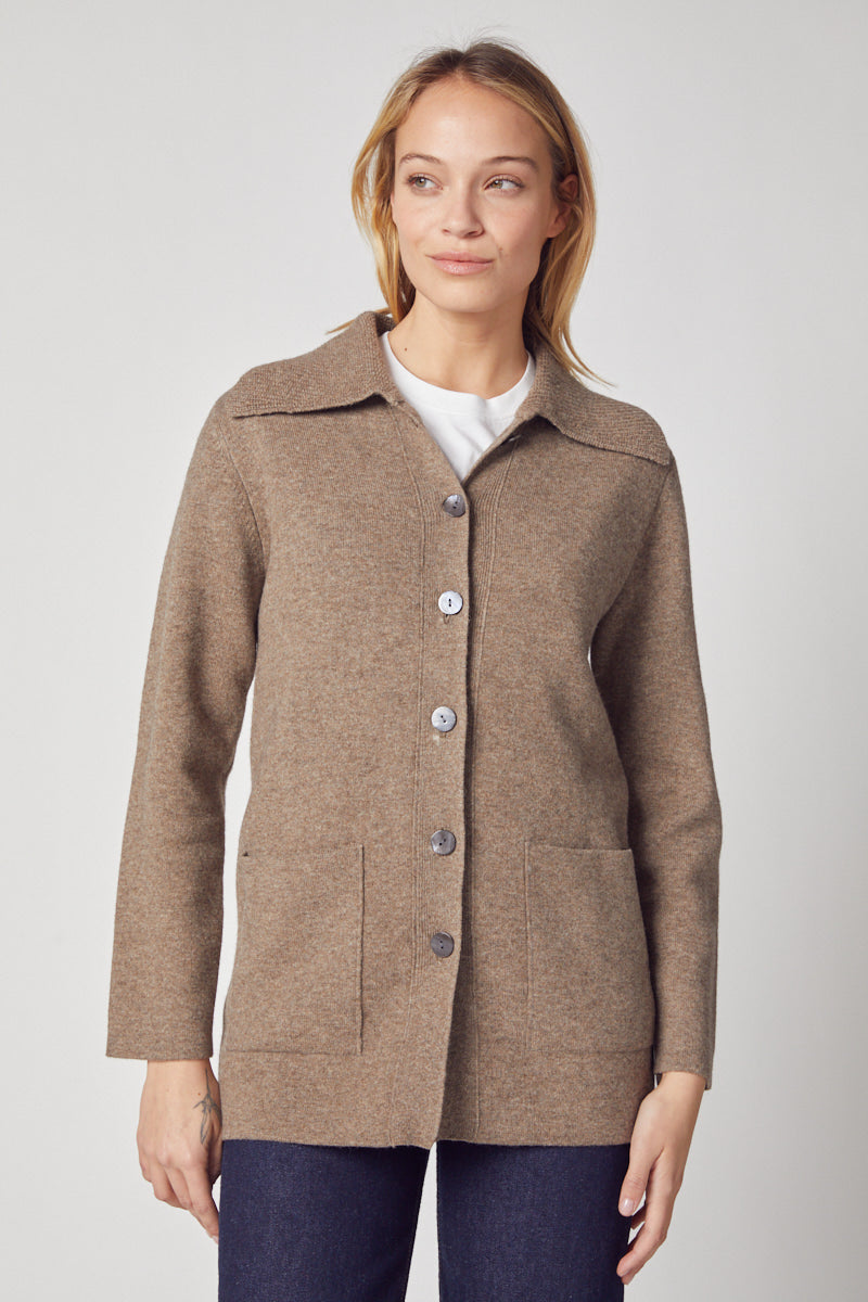 Wide Collar Car Coat