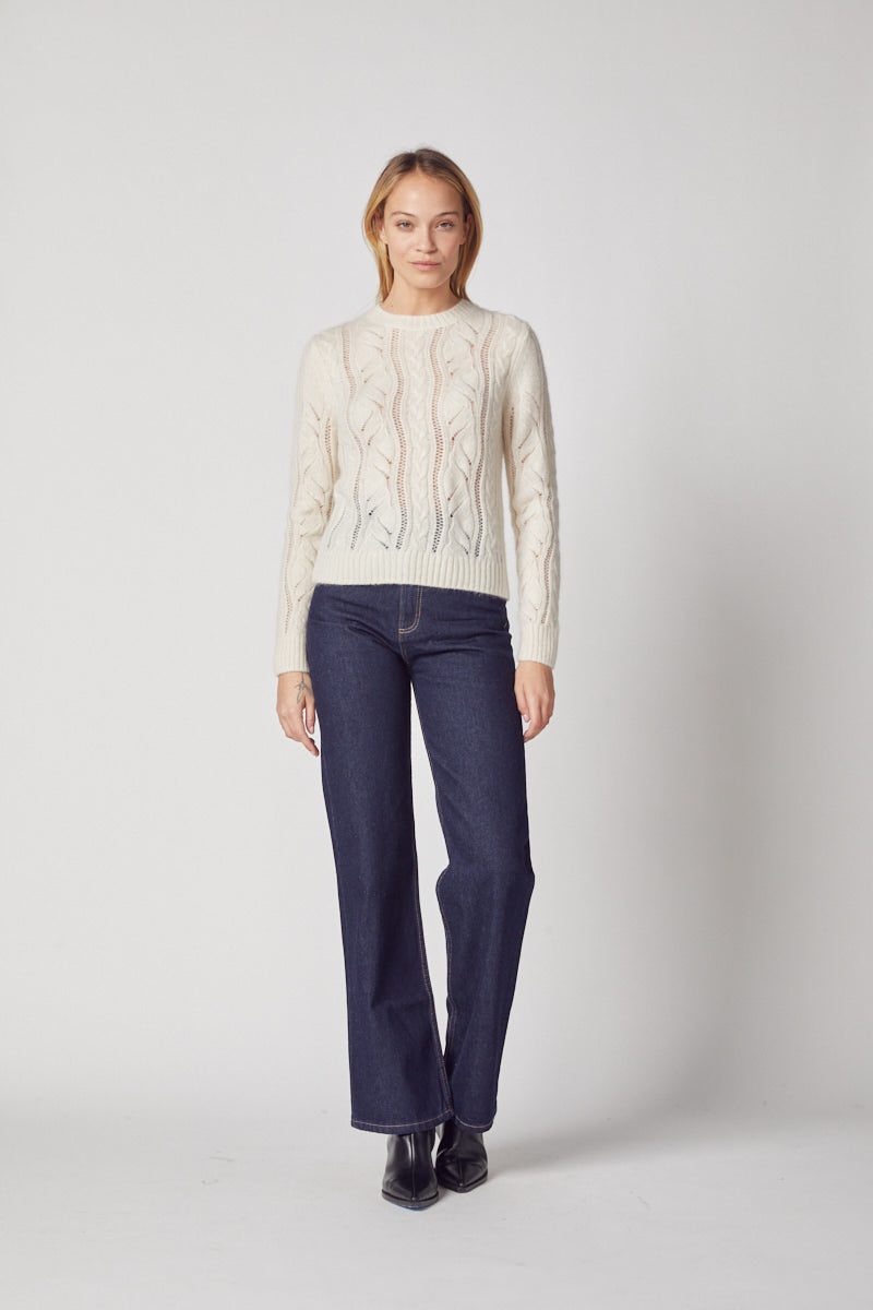 Cable Crewneck