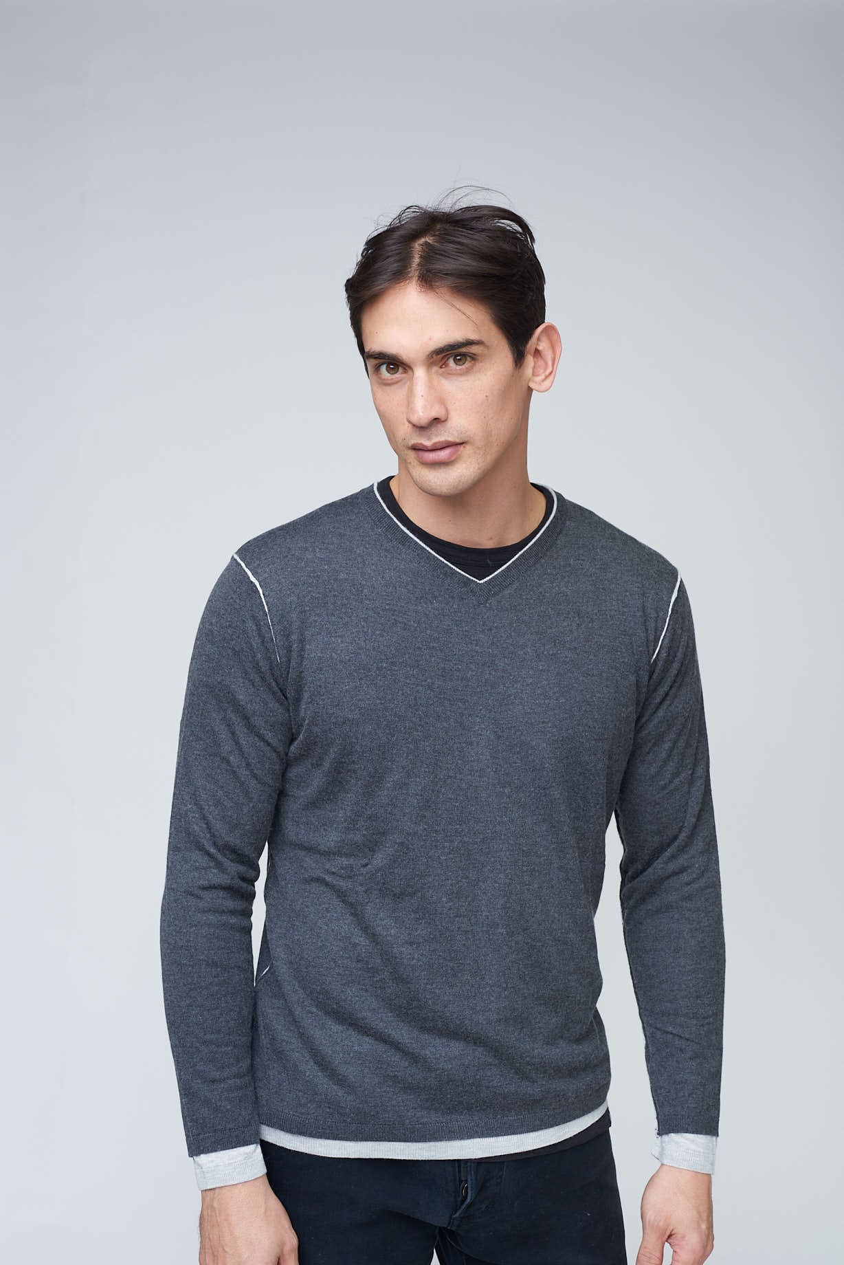 Two Layer V Neck