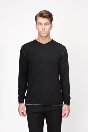 Two Layer V Neck